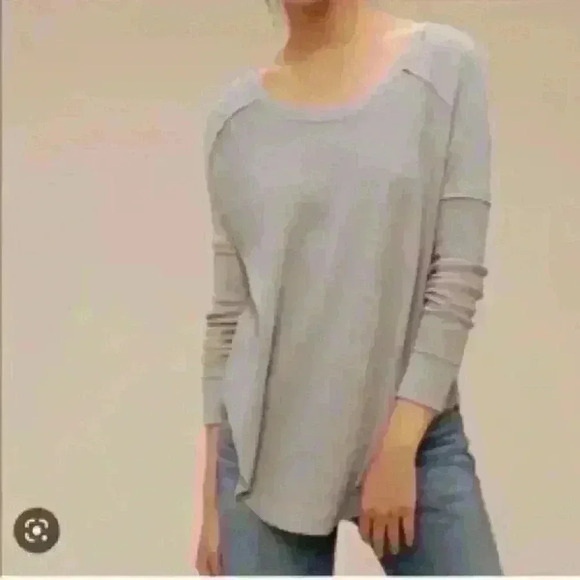 ARITZIA TNA Alter Thermal Knit Sweater Sz XS Gray Long Sleeve Pull Over Comfy - Picture 9 of 13